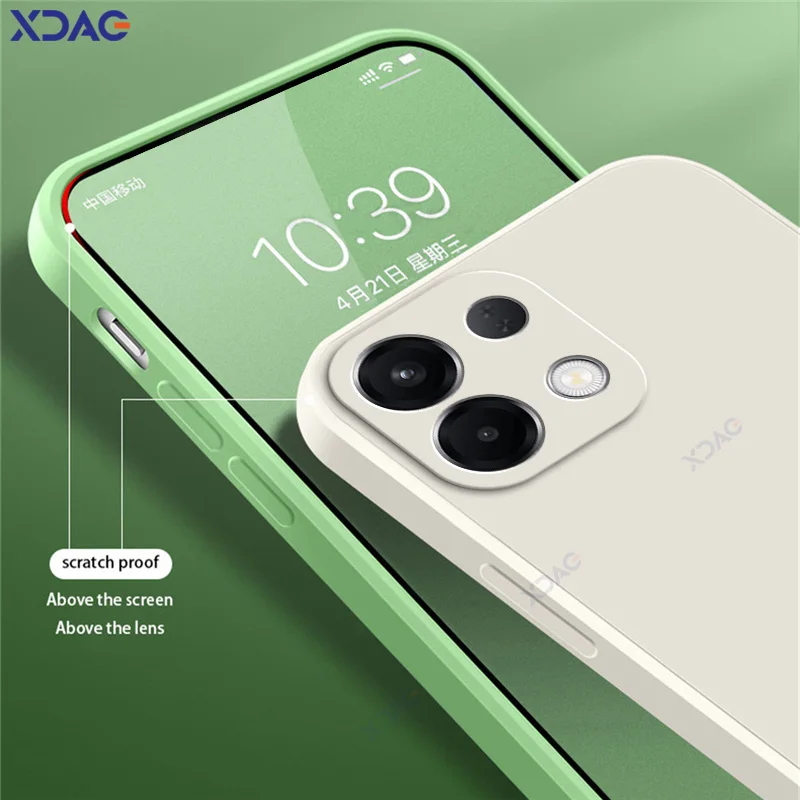 Фото Роскошные чехлы для мобильных телефонов Candy для OPPO K13 5G, глобальная защита камеры OPPOK13, мягкие чехлы, квадратные жидкие силиконовые бронированные чехлы №3