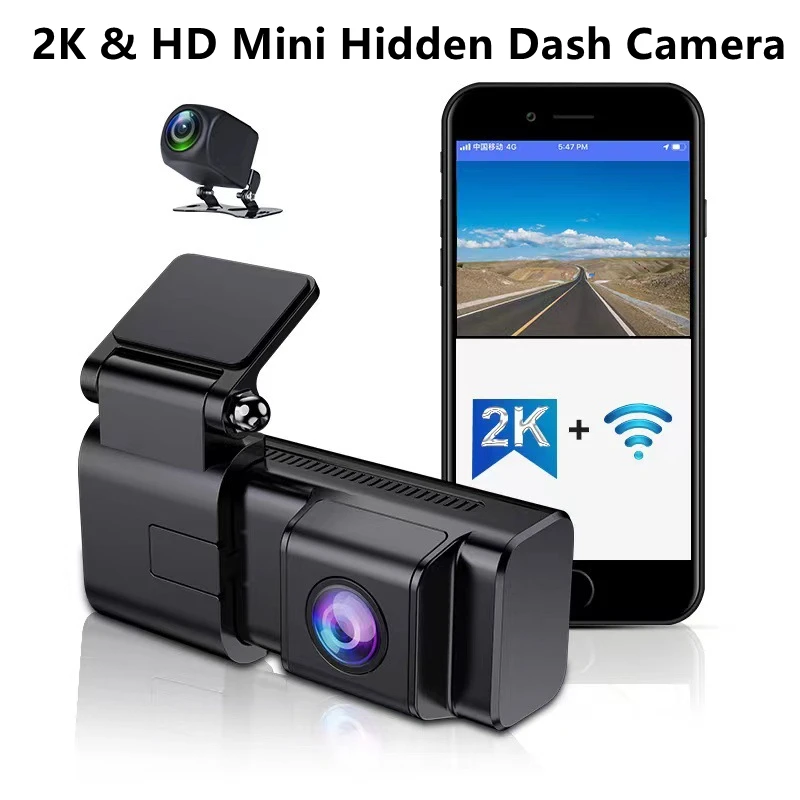 

2K HD WiFi Dash Cam for Car DVR Camera Video Recorder Night Vision Wireless 24H Parking Monitor G-Sencor Front Rear Car Dashcam