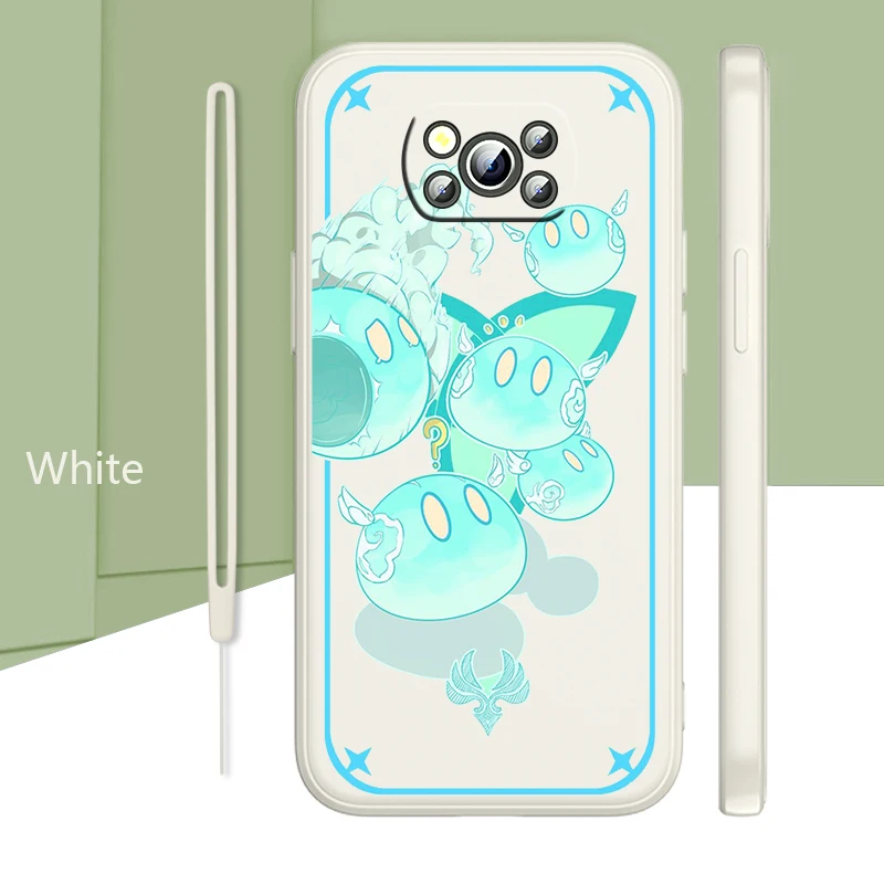 

Genshin Impact Cute Anime Case For Xiaomi Mi Poco X4 X3 M4 M3 F4 F3 GT Pro NFC 5G Soft Liquid Rope Phone Cover Coque Core Shell