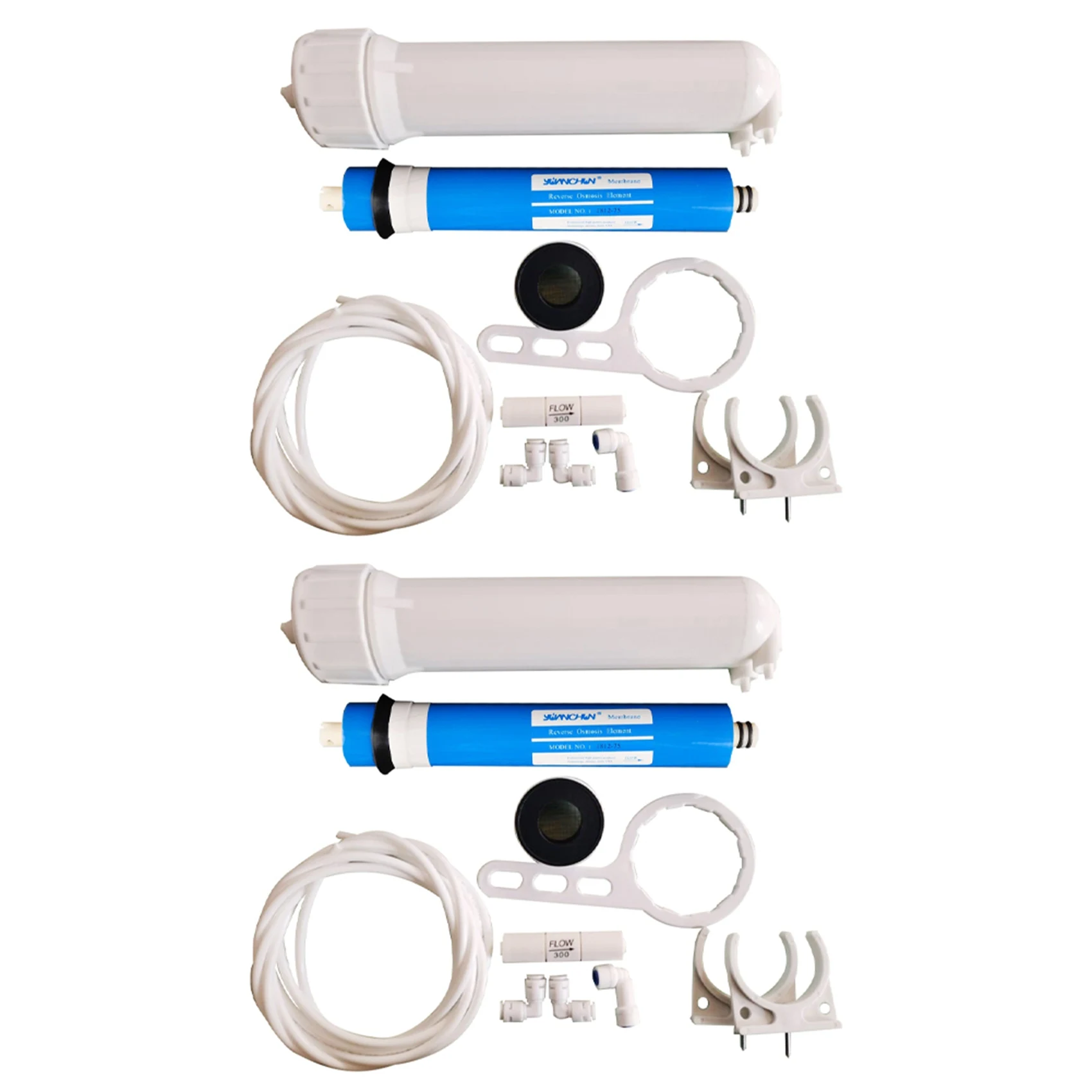 

2X 75Gpd Vontron RO Membrane + 1812 RO Membrane Housing + Reverse Osmosis Water Filter System Parts