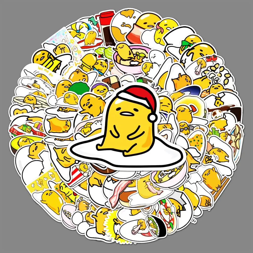 

Cartoon Anime Gudetama Kawaii Stickers For Car Laptop Phone Fridge Scrapbook Decal Waterproof Graffiti Sticker Toys Kids Gifts