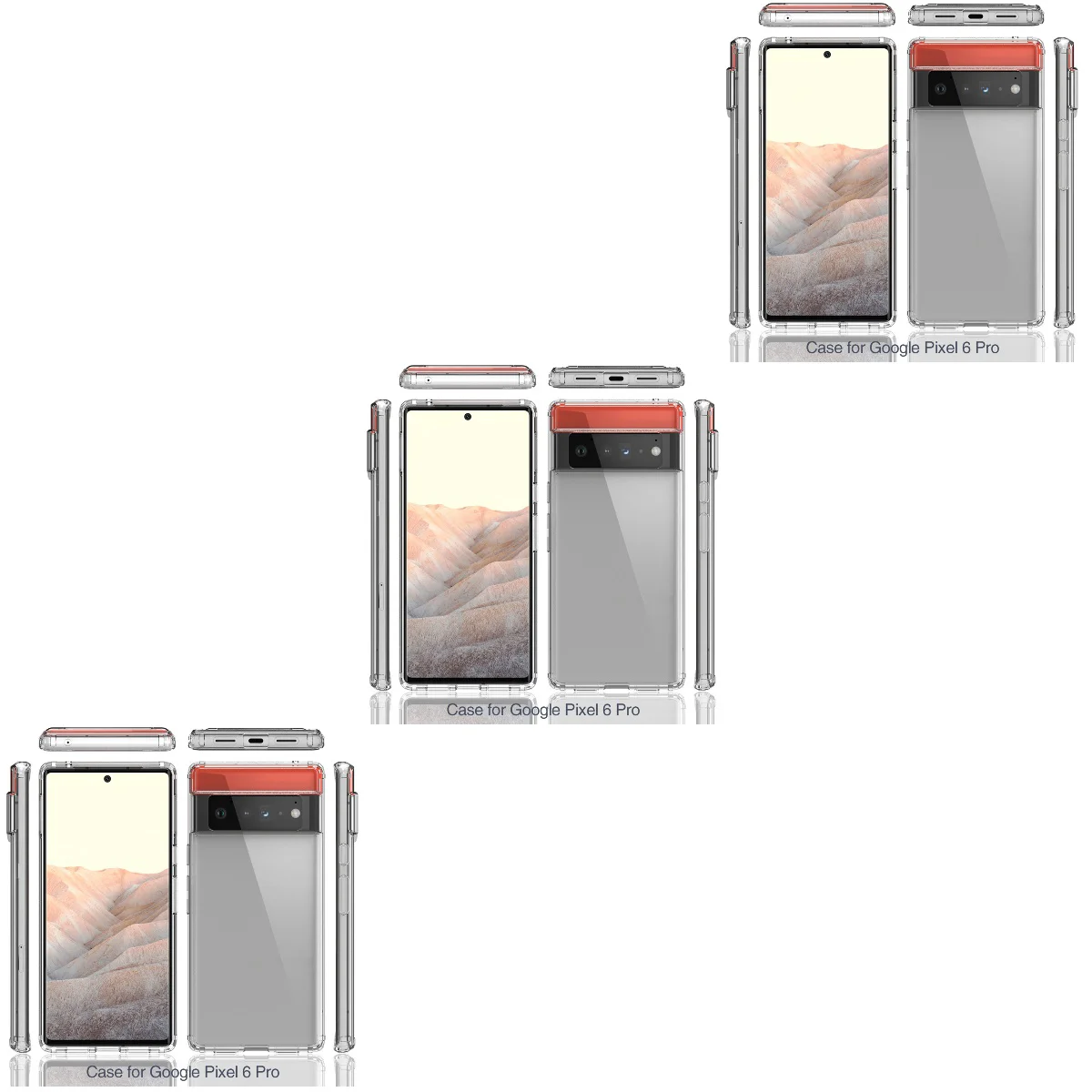 

3 Count Y Cubiertas Para Celular Shockproof Cover Telephone Protector Cellphone Cover Acrylic Case