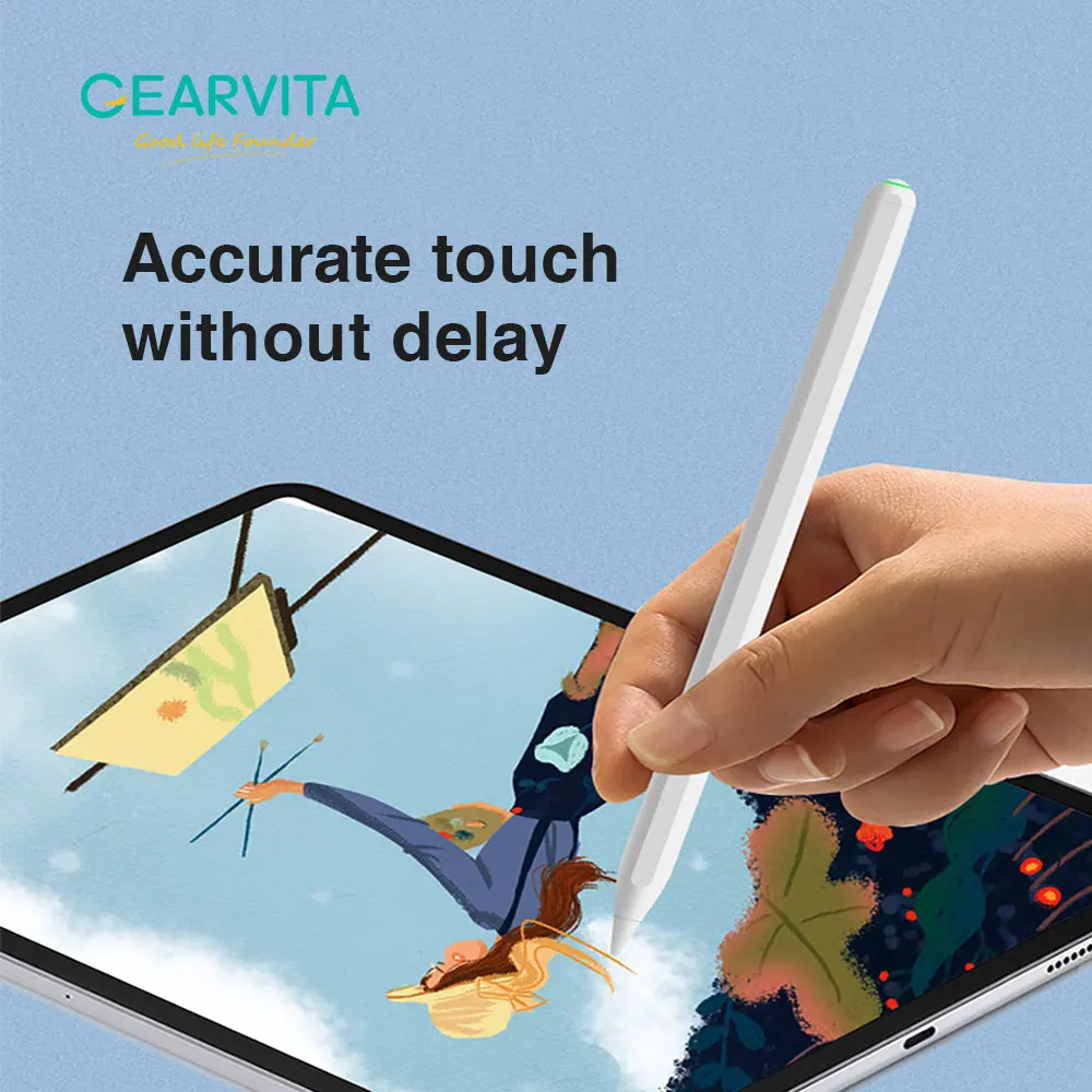 Стилус Gearvita для iPad ручка рисования с сенсорным экраном 2022 2021 2020 2019 2018 Air 5 Mini iPencil VS