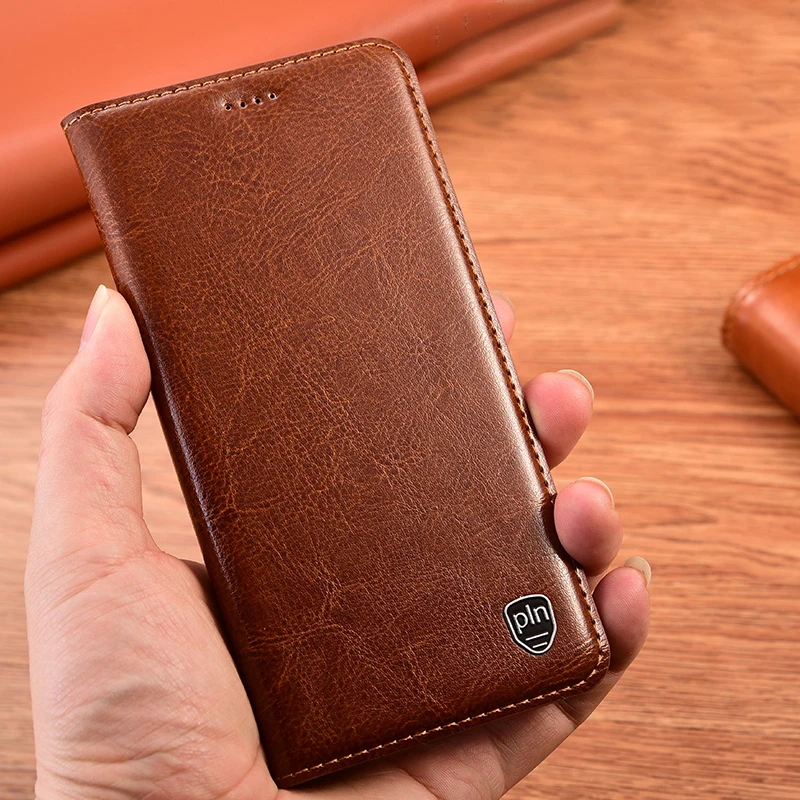 

Luxury Crazy Horse Genuine Leather Case For XiaoMi Redmi Note 10 10s 10T Pro Case Redmi Note10 Lite Retro Flip Cover Case