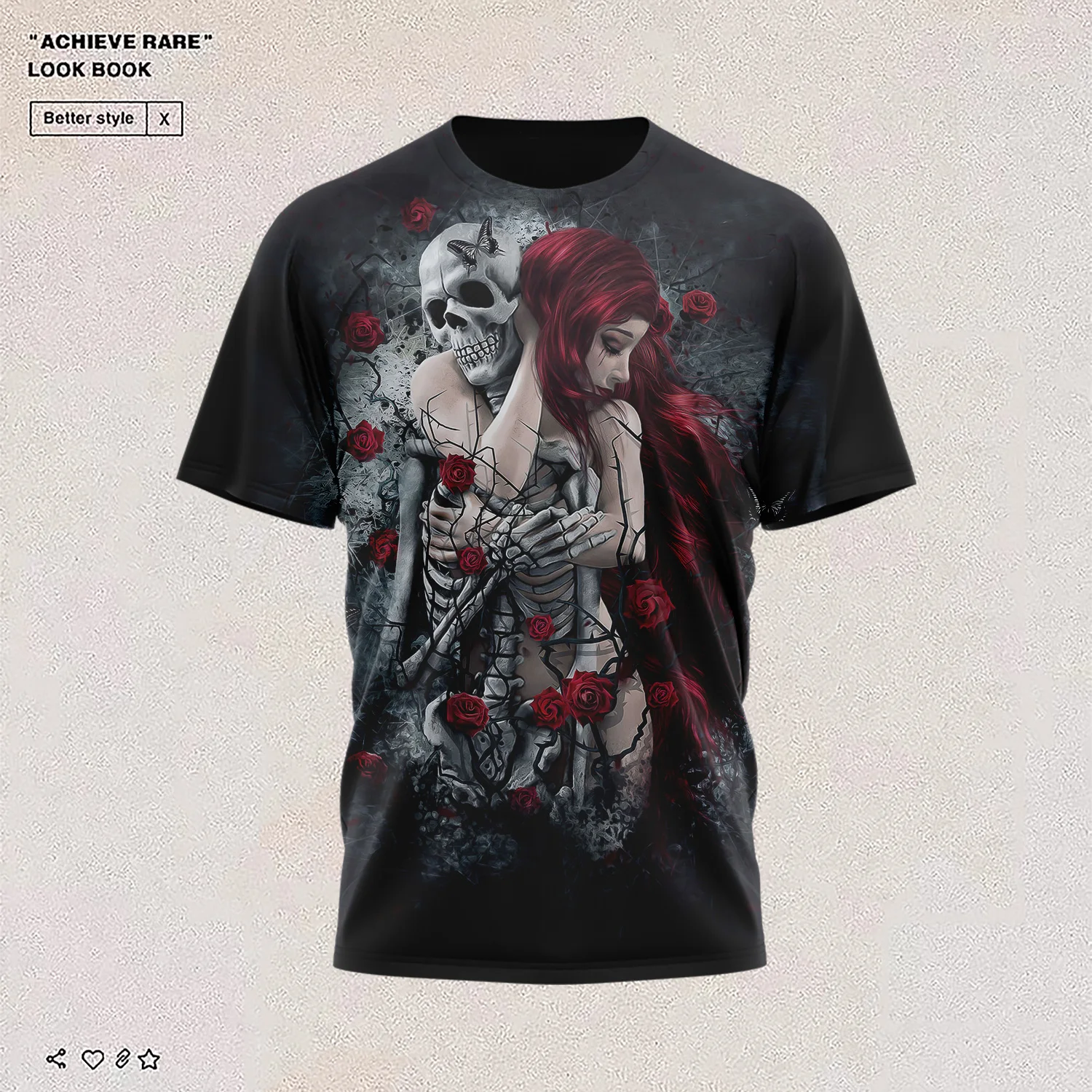 

2021 Summer New Funny skull 3d T Shirt Hipster Short Sleeve Tee Tops MenWomen Anime T-Shirts Homme black Short sleeve tops