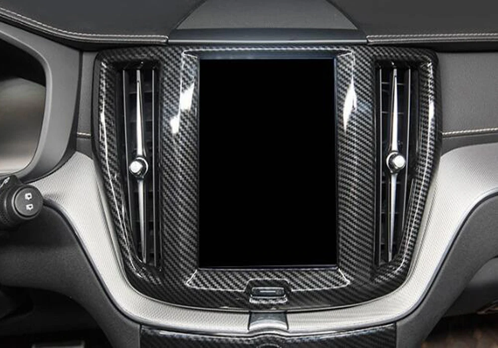

Карбоновая Автомобильная навигационная карта для Volvo XC60 XC 60 2018 2019 2020 GPS дисплей отделка рамка чехол декоративные аксессуары