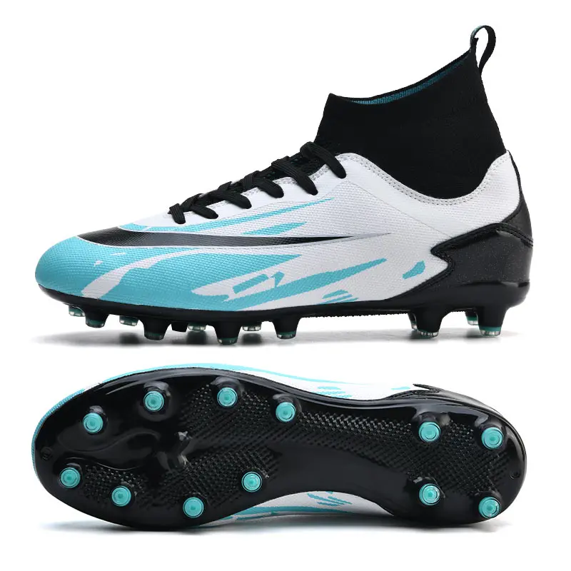 

Мужские футбольные ботинки с высоким верхом, кружевные профессиональные скобы для тренировок по футболу