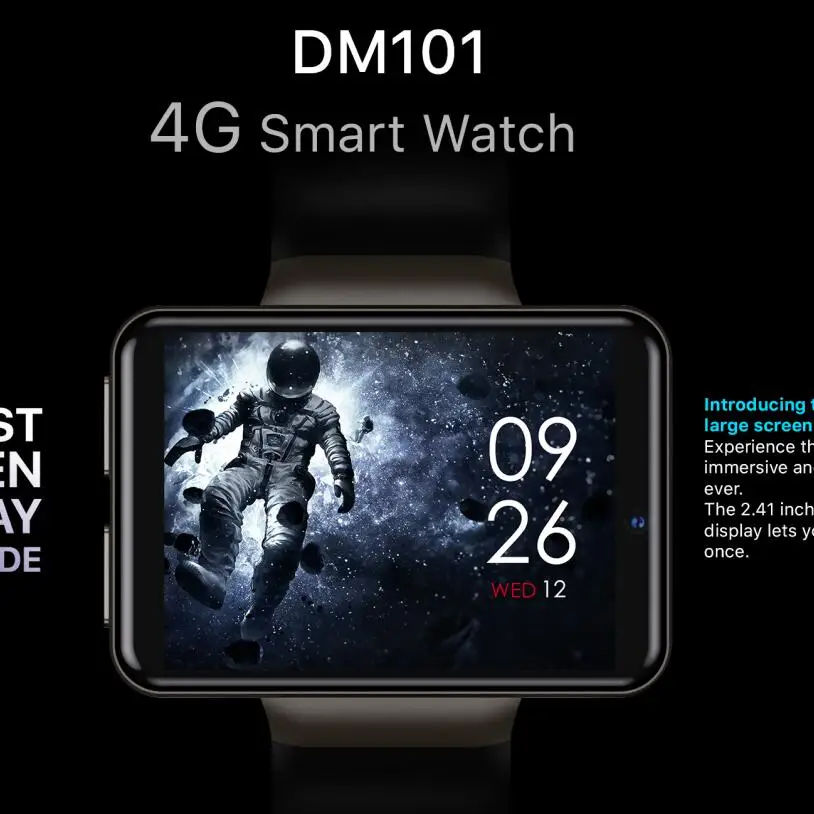 Смарт-часы DM101 Android 7 1 IPS экран 2 41 дюйма 4G GPS две камеры аккумулятор 2080 мАч Wi-Fi