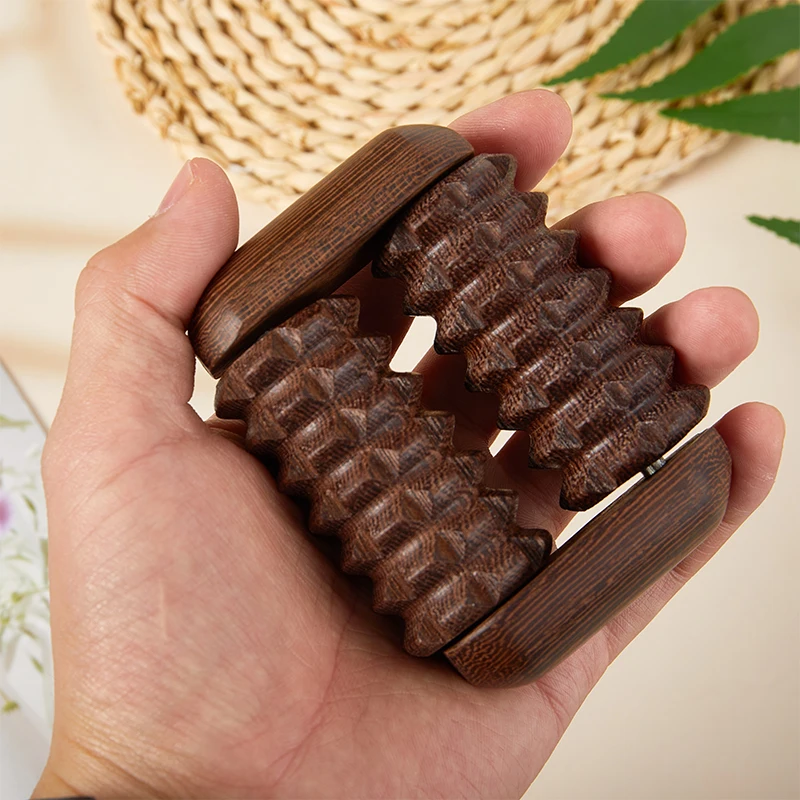 Роликовый массажер для деревянной терапии расслабляющий роликовый ног лица плеч