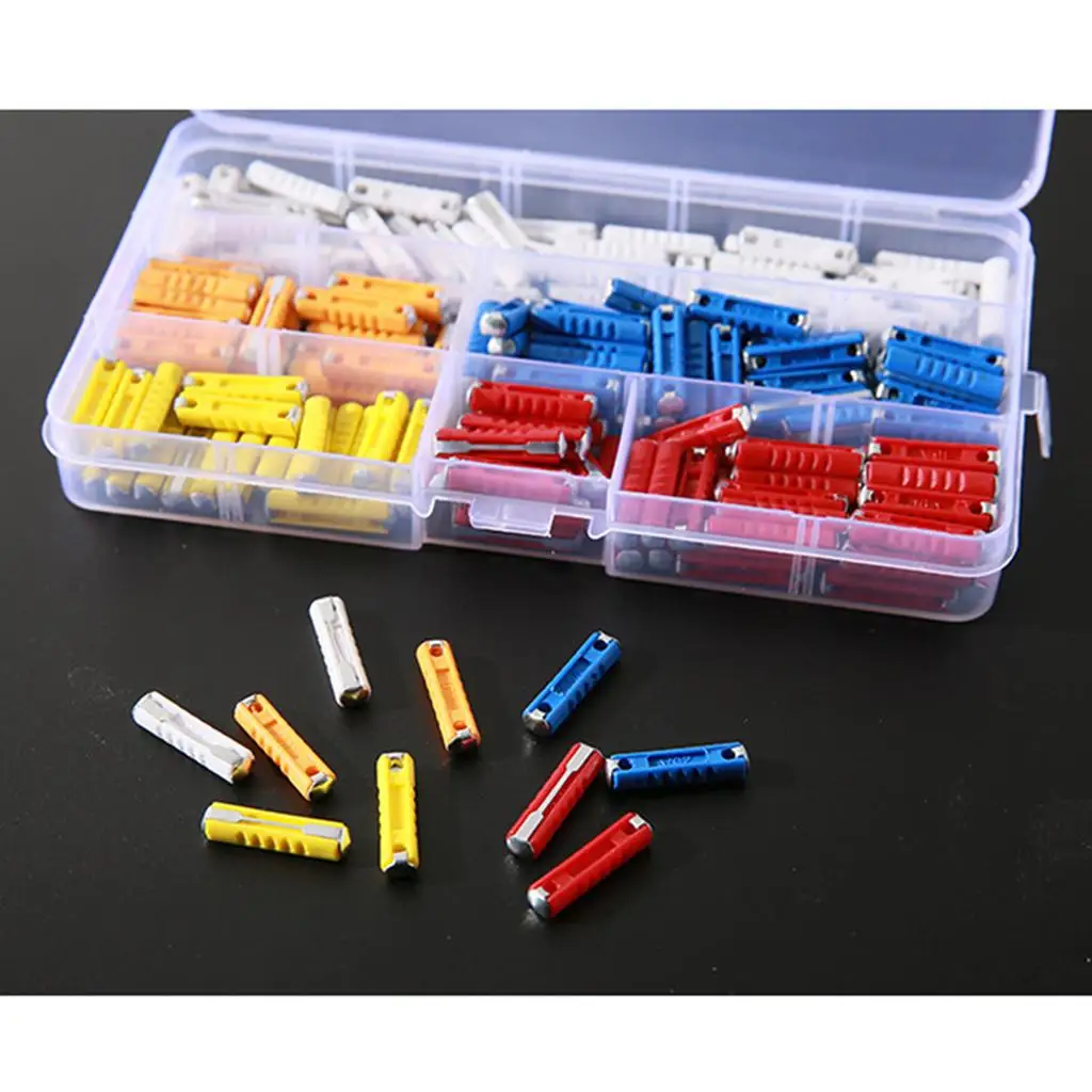 

200Pc Mini Blade Fuses Car Auto Van Truck Boat Bike Fuse 5A 8A 10A 16A 25A