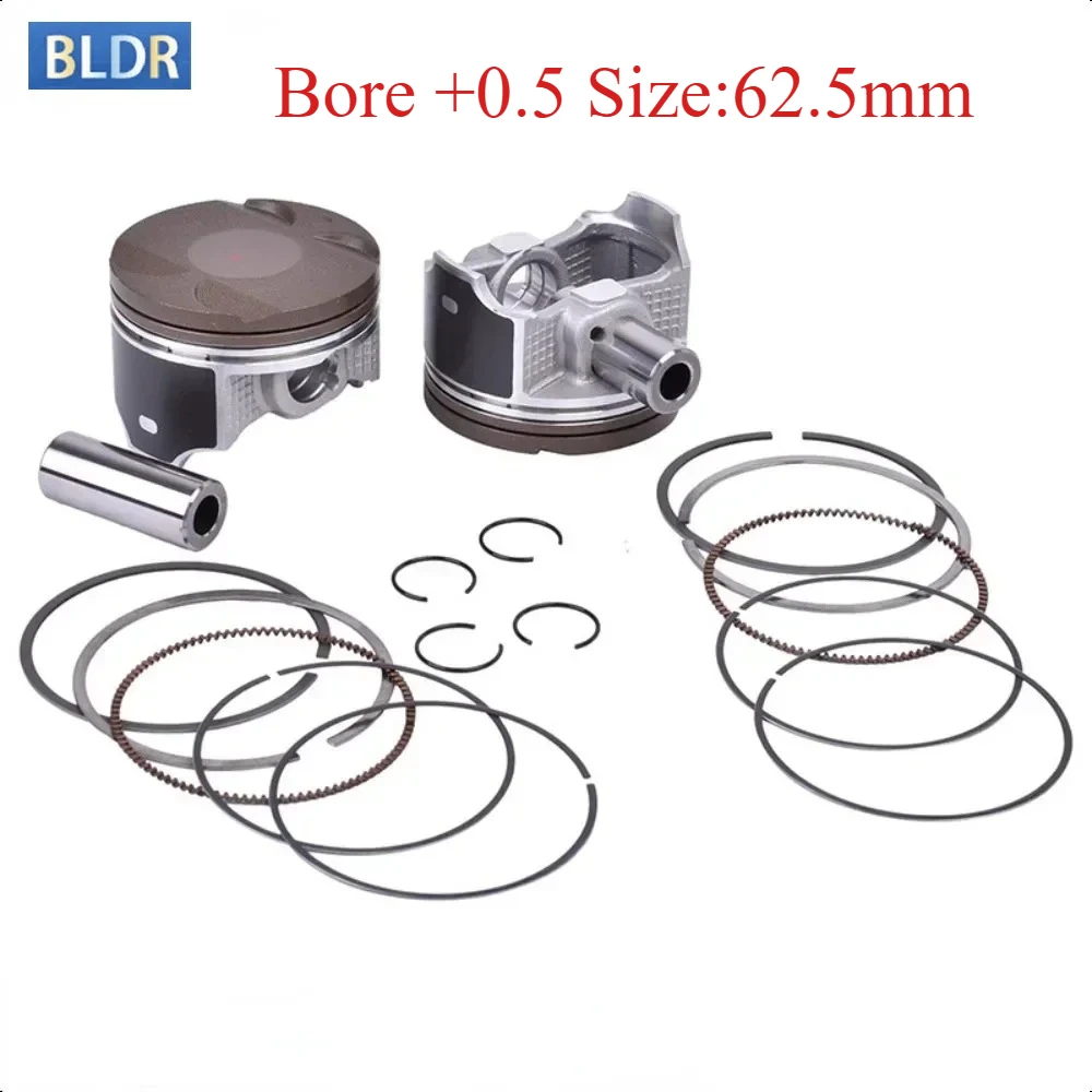 

62 мм, 62,25 мм, 62,5 мм, 62,75 мм, 63 мм, поршневые кольца цилиндра двигателя 13001-0742 для Kawasaki NINJA 300 2013-2017 NINJA 300 EX300AES