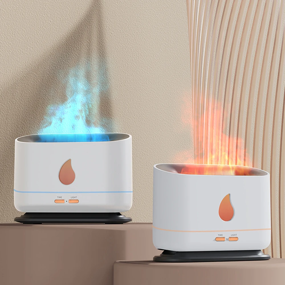 

Flame Aroma Humidifier Diffuser Air Humidifier Cool Mist Maker Fogger Led Essential Oil Jellyfish Difusor Fragrance Home