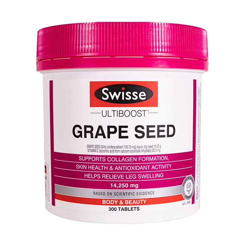 

Swisse Grape Seed (vitis Vinifera Extract) Vitamin C Collagen Formation,Skin Health Antioxidant Activity,Relieve Leg Swelling
