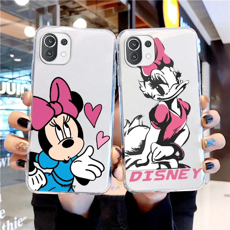 

Disney Minnie Daisy Cartoon For Xiaomi 13 Lite 12T 12S 12 11 Ultra 11T 10T 9 Pro 5G Transparent Phone Case Cover