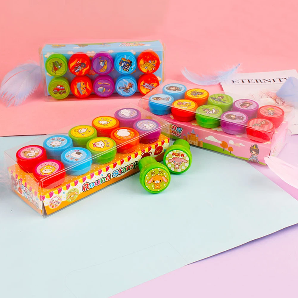 

Cartoon Comment Stamp Mess-Free Colorful Cartoon Animal Fruits Vegetables Seal DIY Scrapbook Painting Decoration