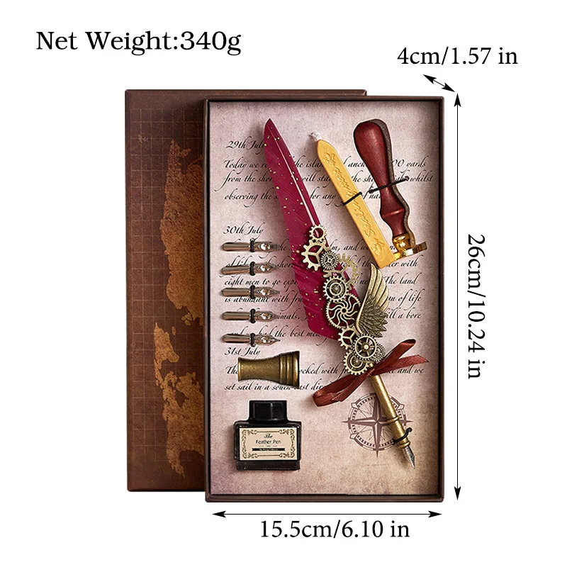 Набор перьевых карандашей 5 цветов сменных перьев с чернилами уплотнительный