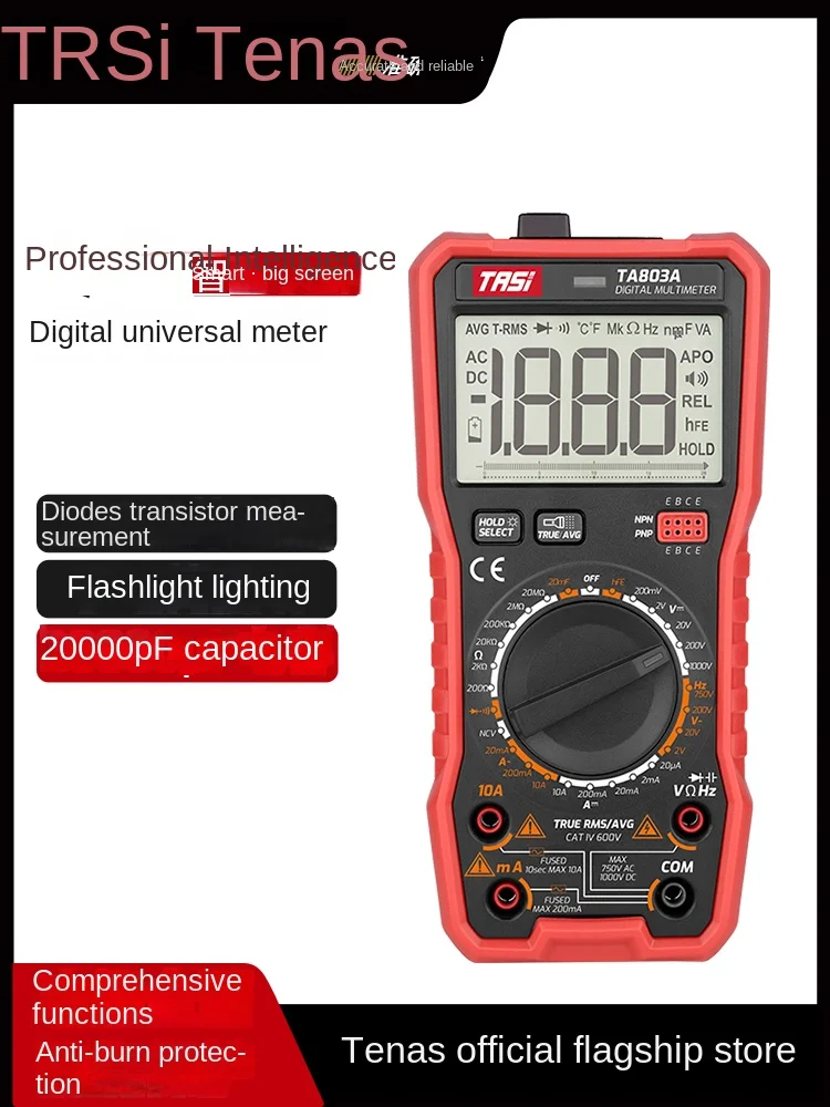 

Tenas Multimeter Digital High Precision Automatic Range Multifunctional Intelligent Electrician Multimeter Ta803a/B