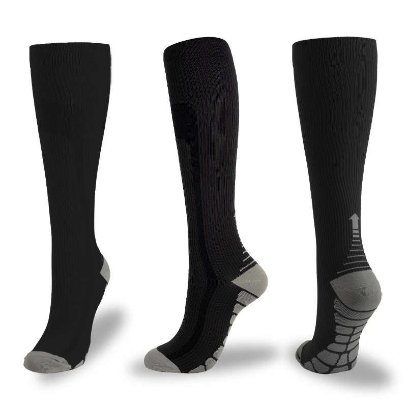3pcs Outdoor Breathable Sweat Absorption Compression Socks Riding Keep Warm Anti-Skid Sports Pressure Socks Medium Tube Socks