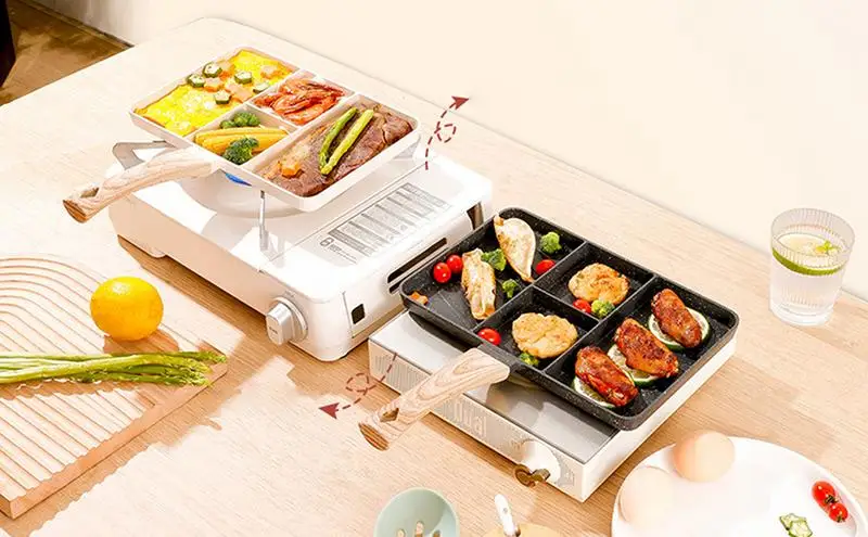 

Антипригарная фотосковорода, портативная универсальная фотокамера для завтрака, термостойкая ручка, мини-Сковорода