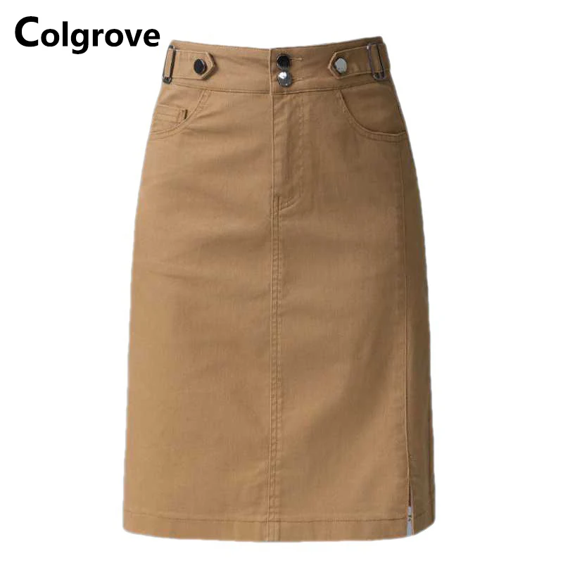 

Colgrove Summer 2022 Women Elegant Fashion High Waist Formal Business Skirts Ladies Mini Skirt OL Skirts Woman Clothes S-5XL