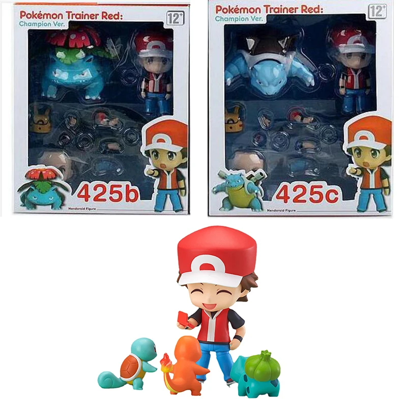 

Nendoroid Pokemon Red 425 425b 425c Bulbasaur Squirtle Charmander Action Figure Pocket Monster Anime Cute Model Toys Dolls