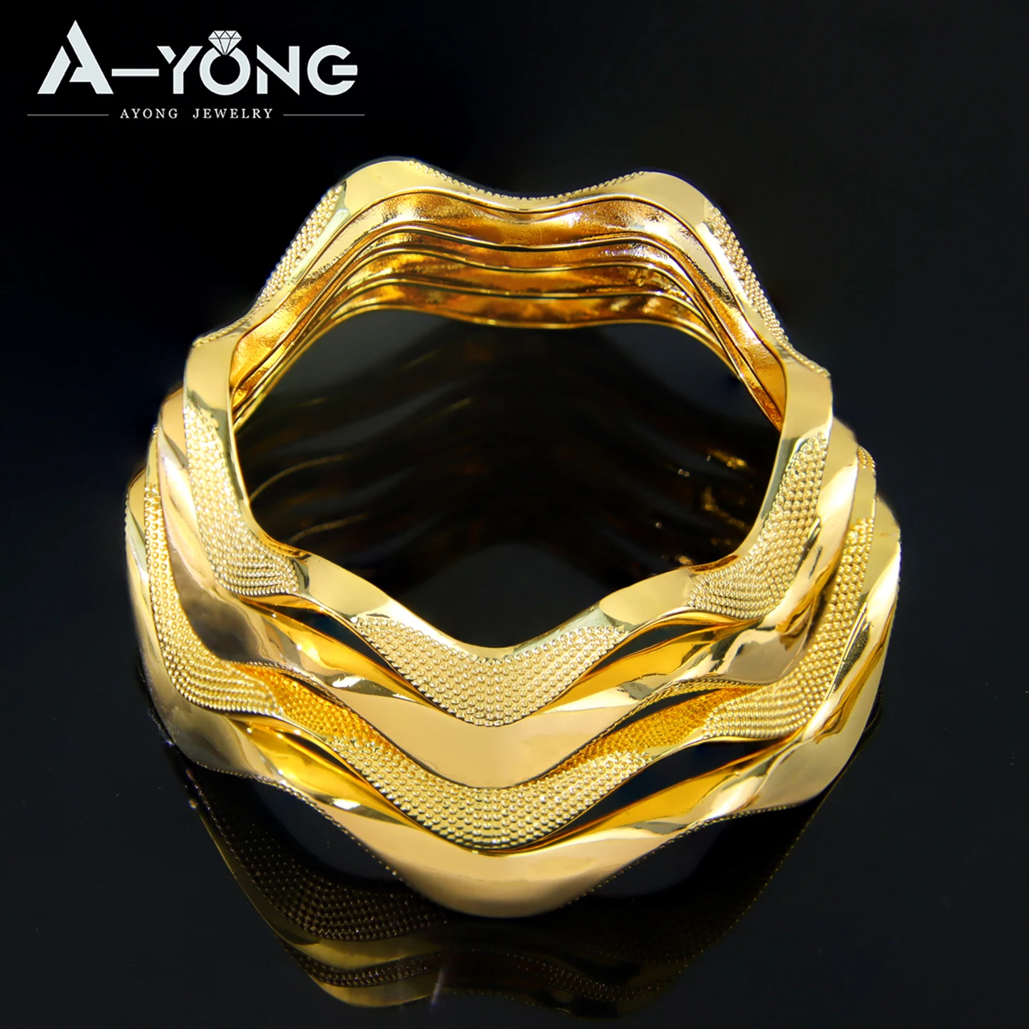 Алжирский свадебный браслет 21 К позолоченный роскошный нерегулярный золотой