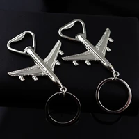universal car accessories aircraft keychain beer bottle opener retro keychain aircraft model key rings