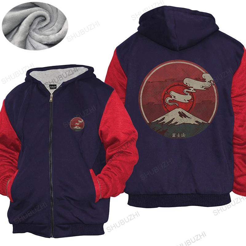 

Male shubuzhi warm coat brand men hoodies latest Japan Mount Fuji thick hoody Fashion Unisex jacket Euro Size men Fleece hoody