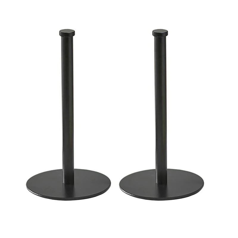 

Лидер продаж, настольный держатель для рулонной бумаги, 2 шт., вертикальный кухонный держатель для бумаги, черный держатель для бумажных полотенец из нержавеющей стали