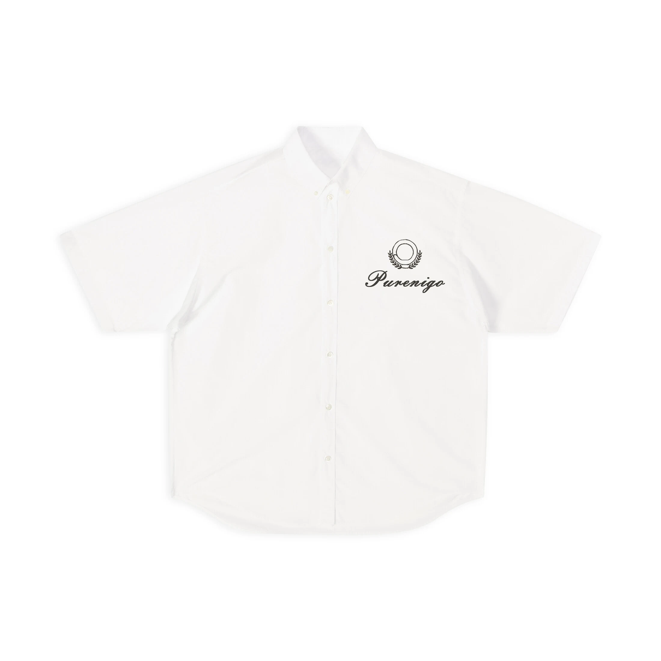 

Однотонная вышитая рубашка NIGO с коротким рукавом # nigo2449