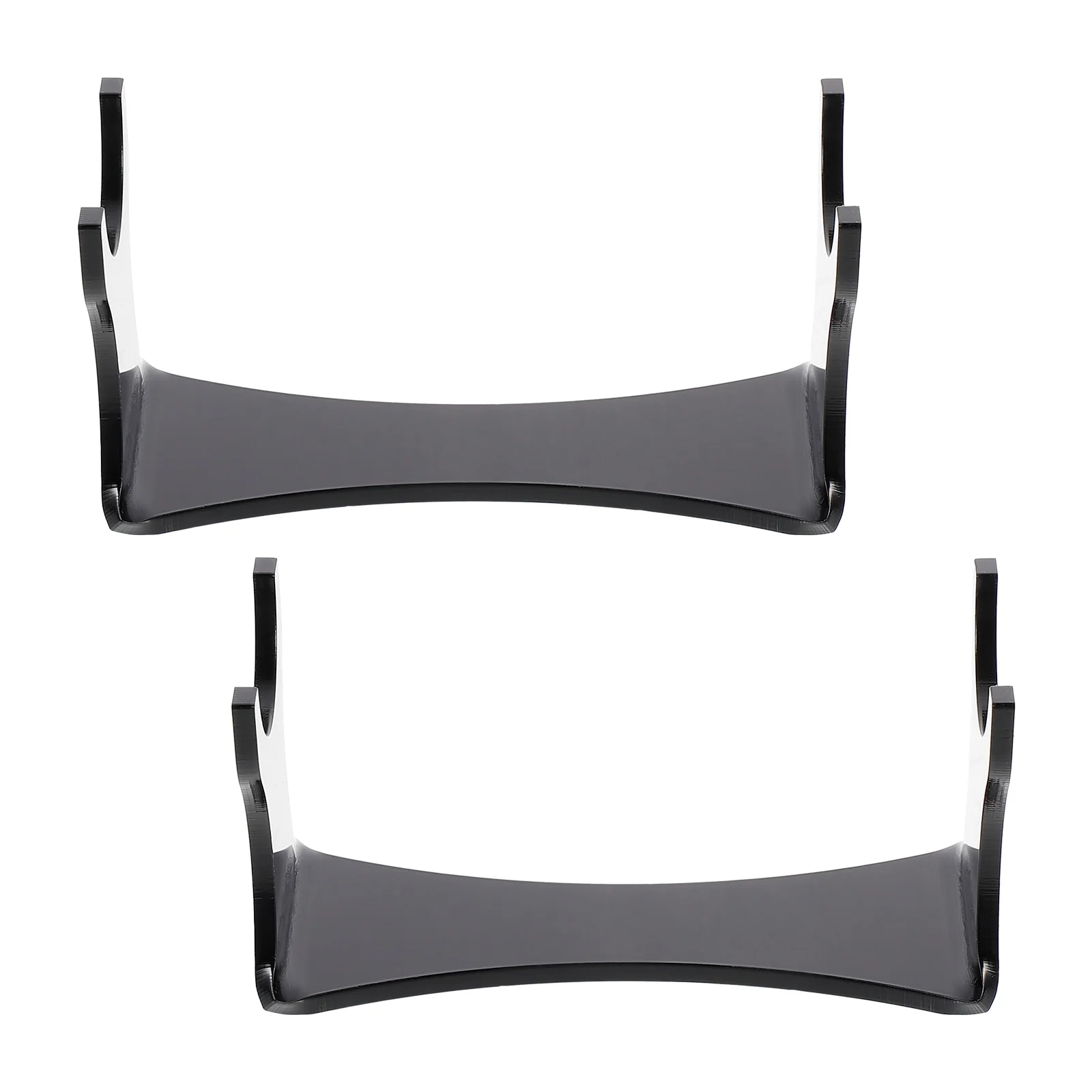 

2 PCS Wall Hanging Black Katana Toy Swords Storage Holder Rack Acrylic Home Desktop Stands Display Bracket