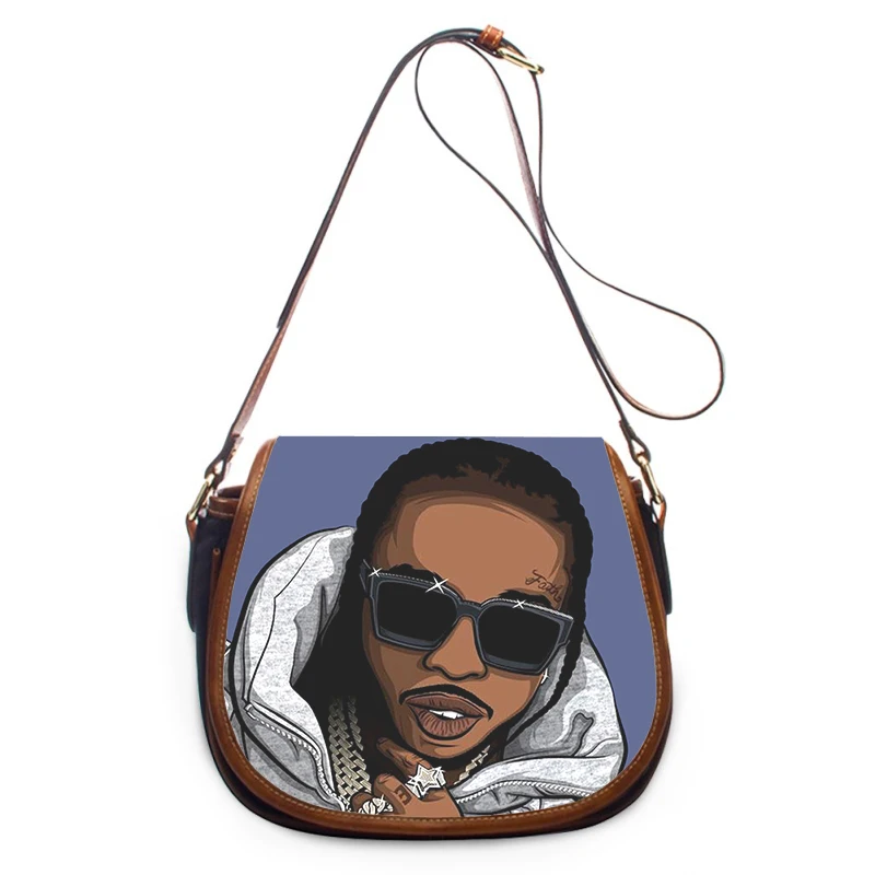 Pop Smoke Rapper Print New Fashion Women Crossbody Bag Luxury Handbags Women Bags Zipper Shoulder Bag Women Shoulder Bag