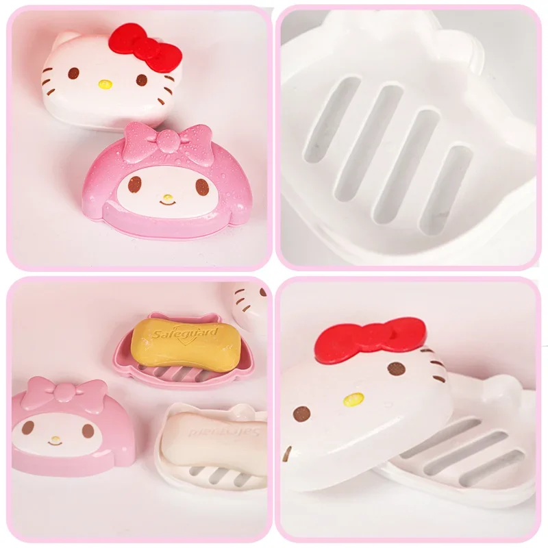 Sanrio Коробка для мыла с милым Hello Kitty Моя Мелодия красивая модная домашняя раковина