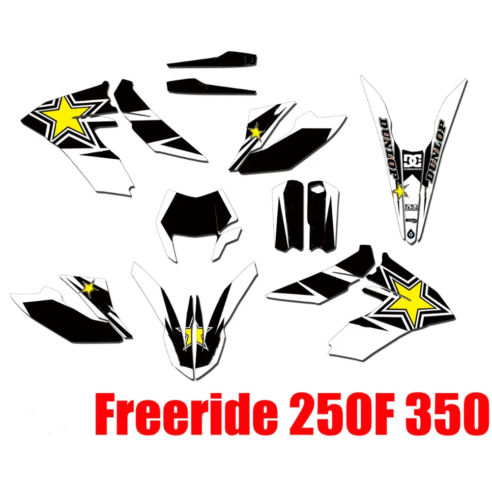 Мотоциклетная фотография Фон Наклейка Набор эмблем для KTM 250 250F 350 Freeride decal 350F |