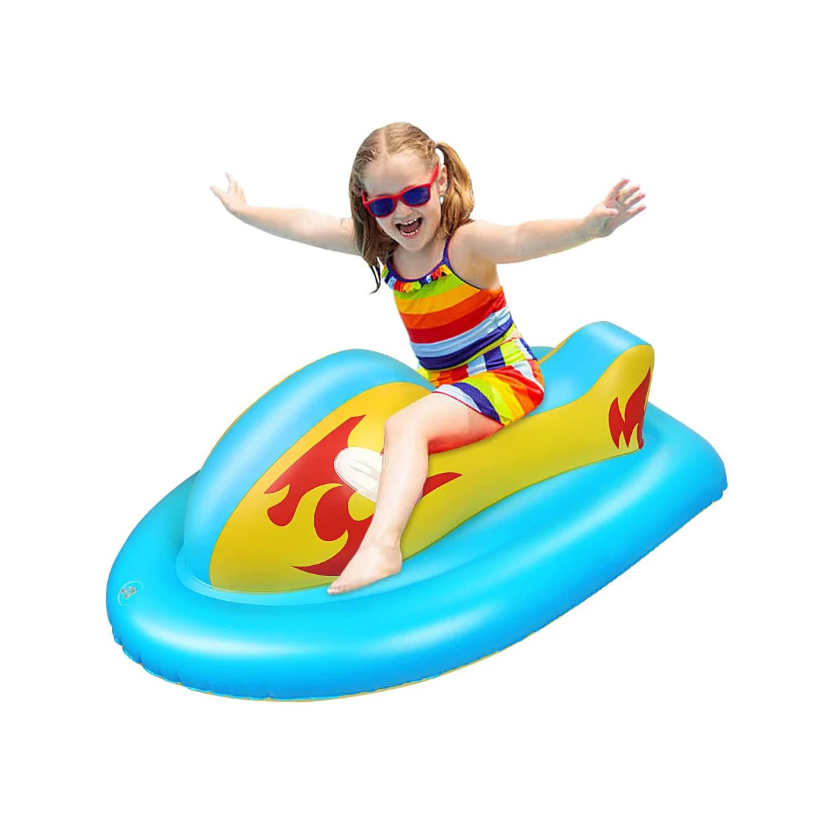 

Inflatable Motorcycle Pool Floats with Durable Handles Beach Floaties Swimming Toys Lake and Beach Floaty Pool Float Raft Lounge