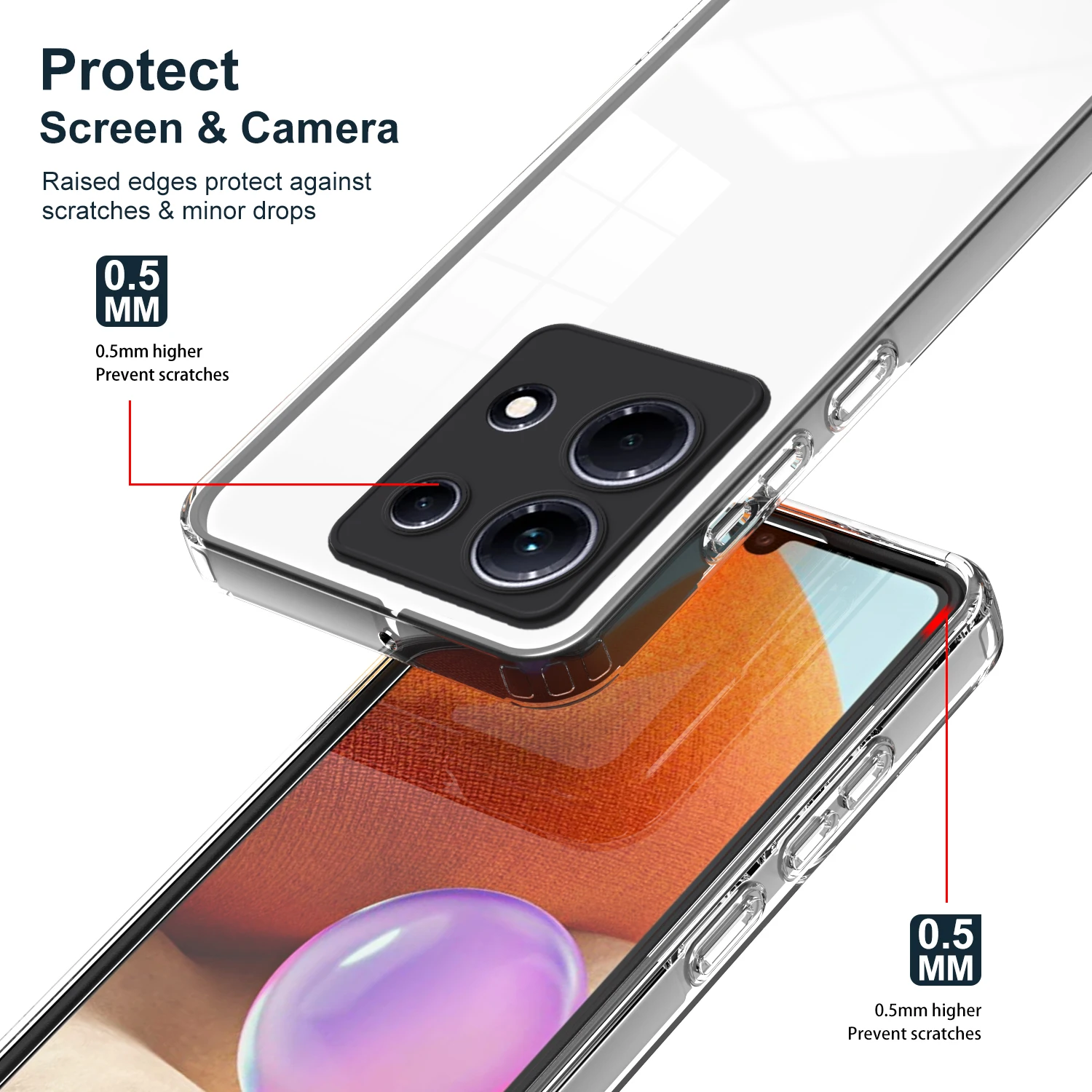 3 в 1 прозрачная рамка для телефона Infinix Note 30 4G Note30 Силиконовая Защитная крышка