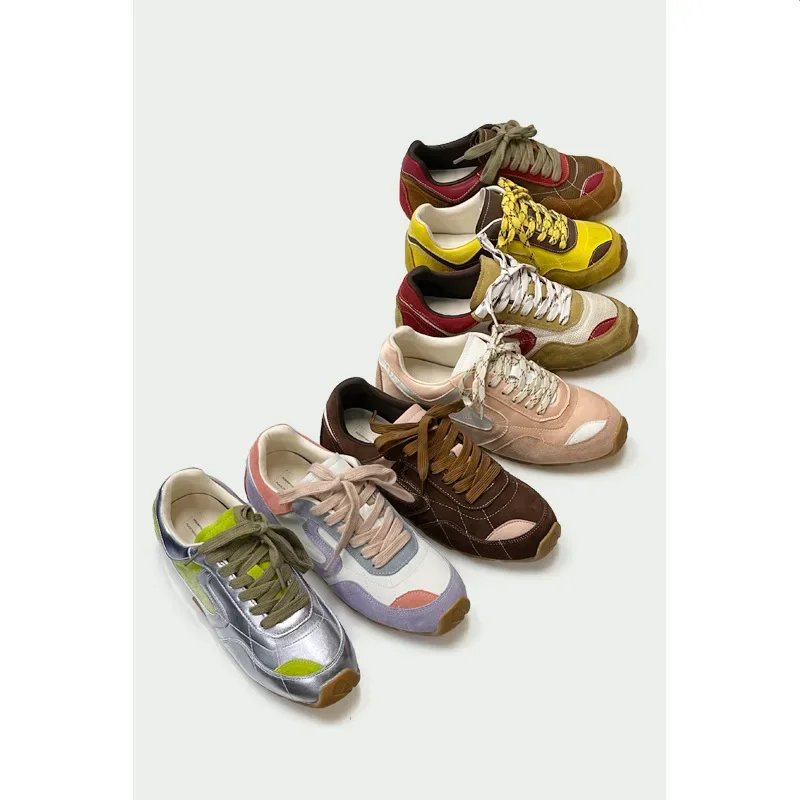 Новые женские туфли Dexun кожаные модные цветные схемы в стиле ретро повседневные