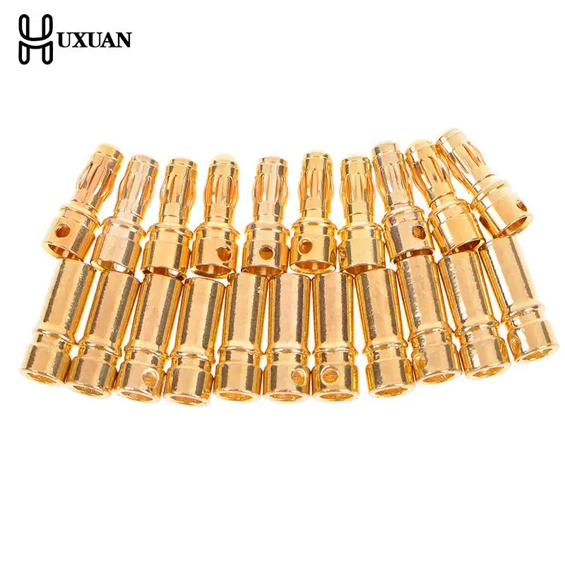 

10Pair 3.5mm Gold-plated Bullet Banana Plug Connector For RC Motor Battery Connector Male+Female