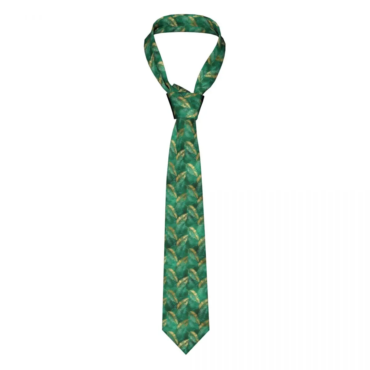 

Tropical Palm Tie Green Leaves Print Gift Man Neck Ties Fashion Shirt 8CM Party Cravat