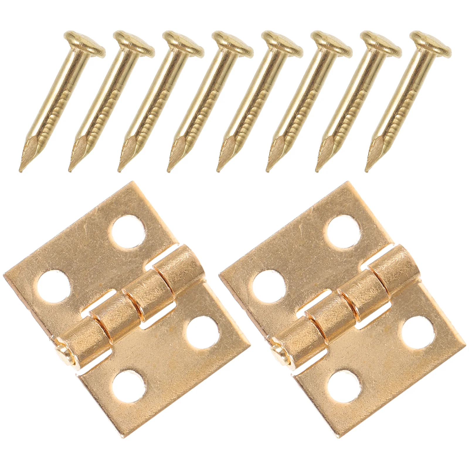 

1 Pair Miniature Small Hinge House Miniature Folding Metal Hinge