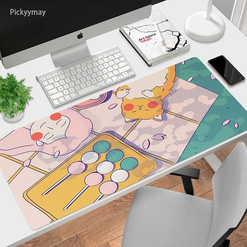 

Cute Illustration Large Mousepad Cartoon Gamer Mouse Pad Computer Accessories Kawaii Keyboard Laptop Gaming Speed Desk Mat LOL