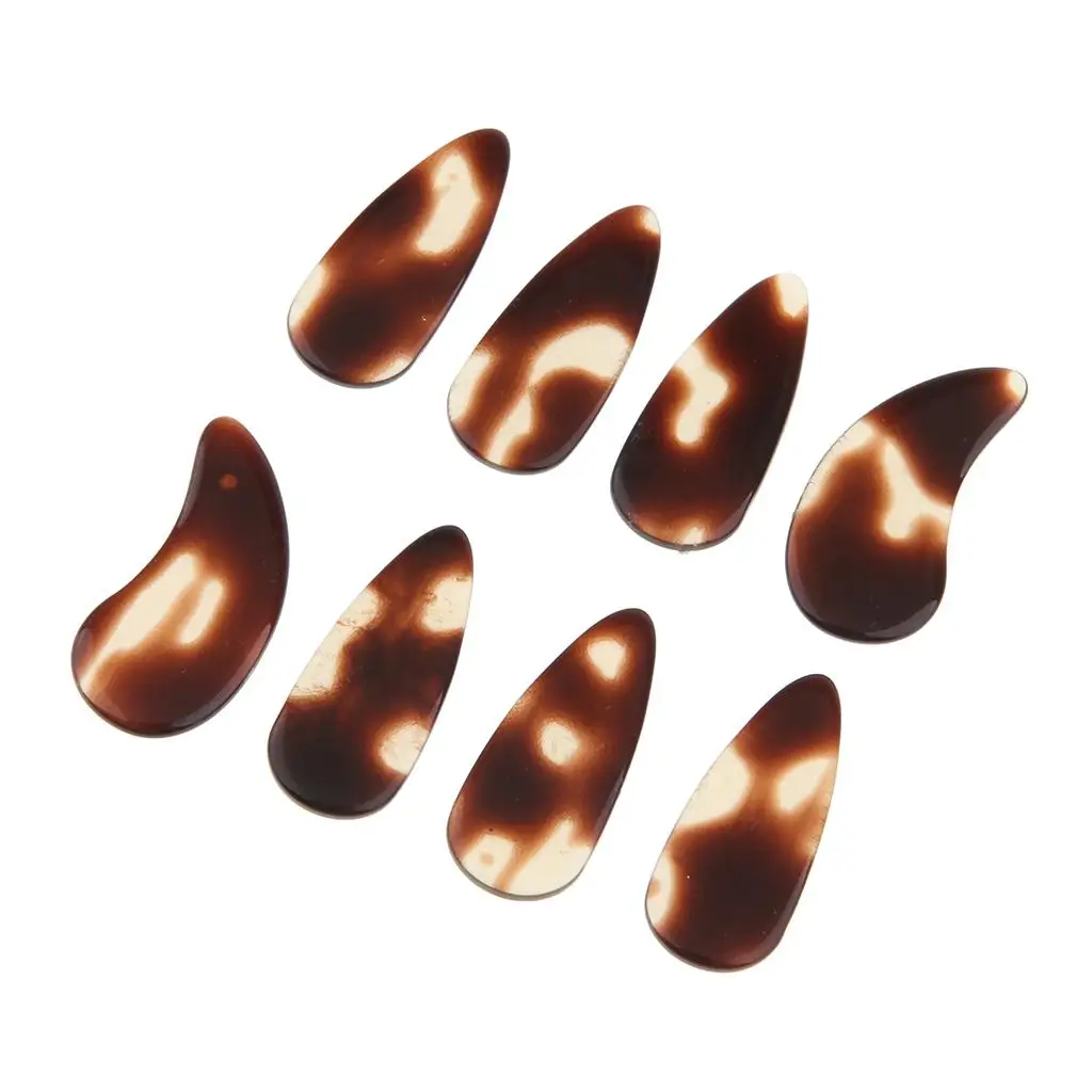 8шт Guzheng китайская цитра плоские блестящие пальчики для ногтей с