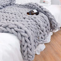 tongdi soft warm large handmade knitted coarse 2 5cm woolen blanket pretty gift for winter bed sofa girl all season sleeping bag