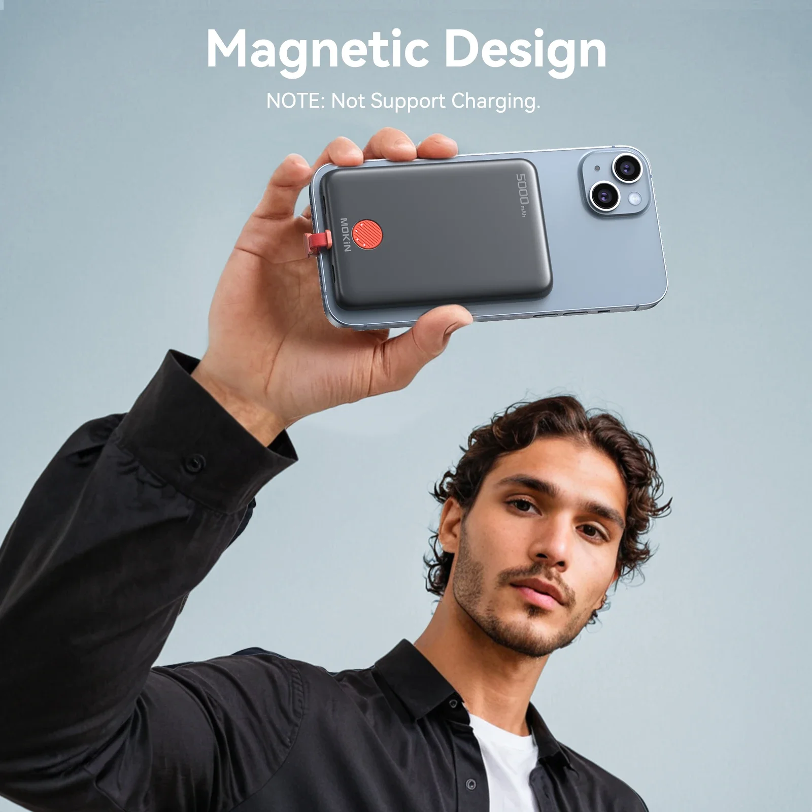 MOKiN 5000 мАч Магнитный портативный внешний аккумулятор для iPhone 20 Вт PD3.0 Зарядное