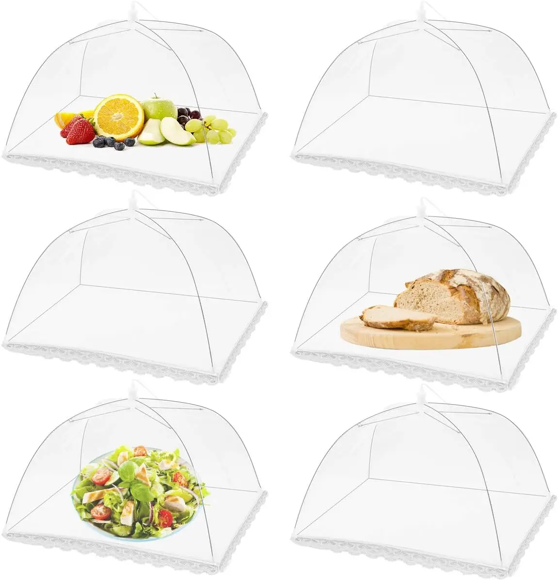 

Outdoor Picnic Mesh Food Cover for Outdoor and Camping Tents, Umbrellas Food Mesh Cover for Barbecue Prevention, Foldable Inches