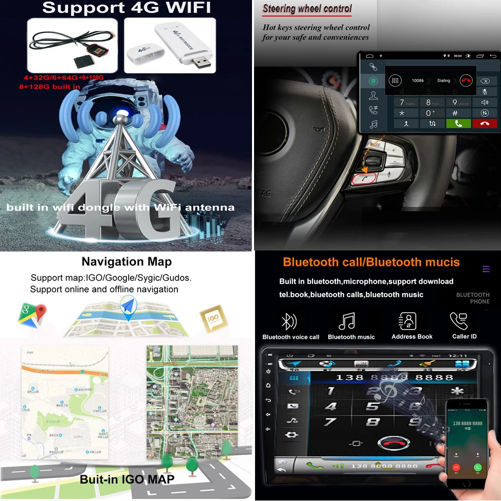 Автомобильный мультимедийный плеер с GPS-навигацией Android 12 для Toyota Land Cruiser Prado 120