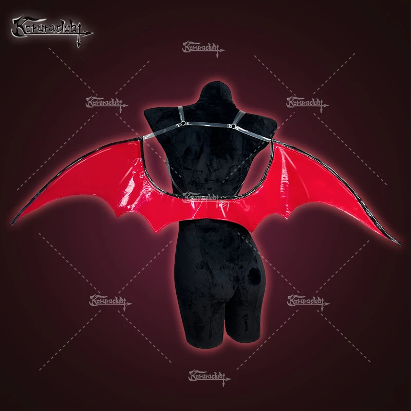KORURACLUB HALLOWEEN VAMPIRES BAT WINGS Косплей Костюмы DEVIL WING PU LEATHER