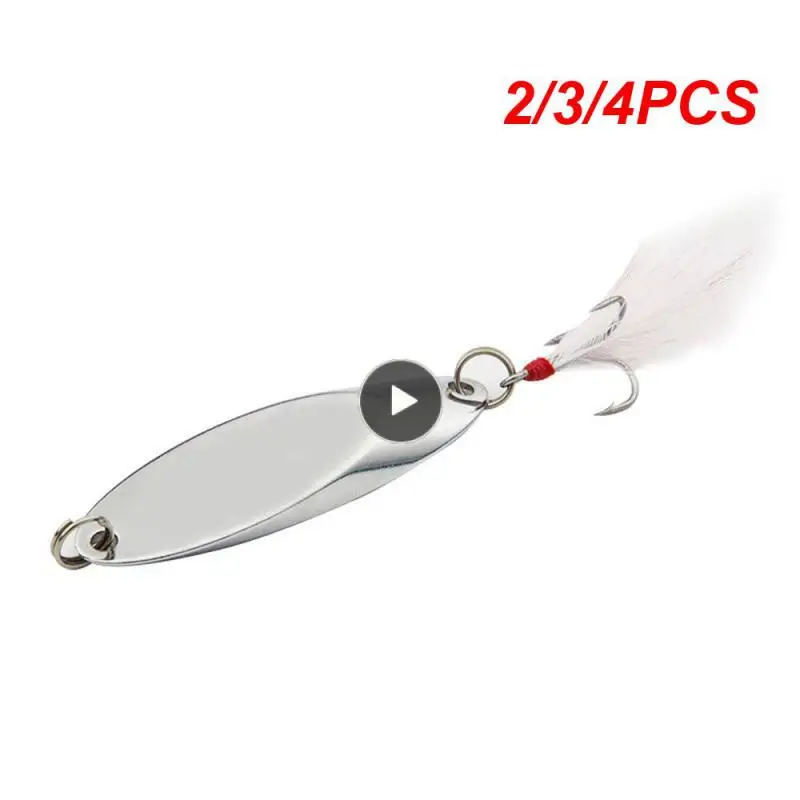 

2/3/4PCS High Quality Luya Sequins Feather Anchor Hook Fishing Fake Bait For Freshwater Sea Fishing Fake Bait Three Feather Hook