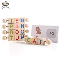 montessori education learning words spelling toy for kids word picture matching cards toy parent child interactive puzzle game