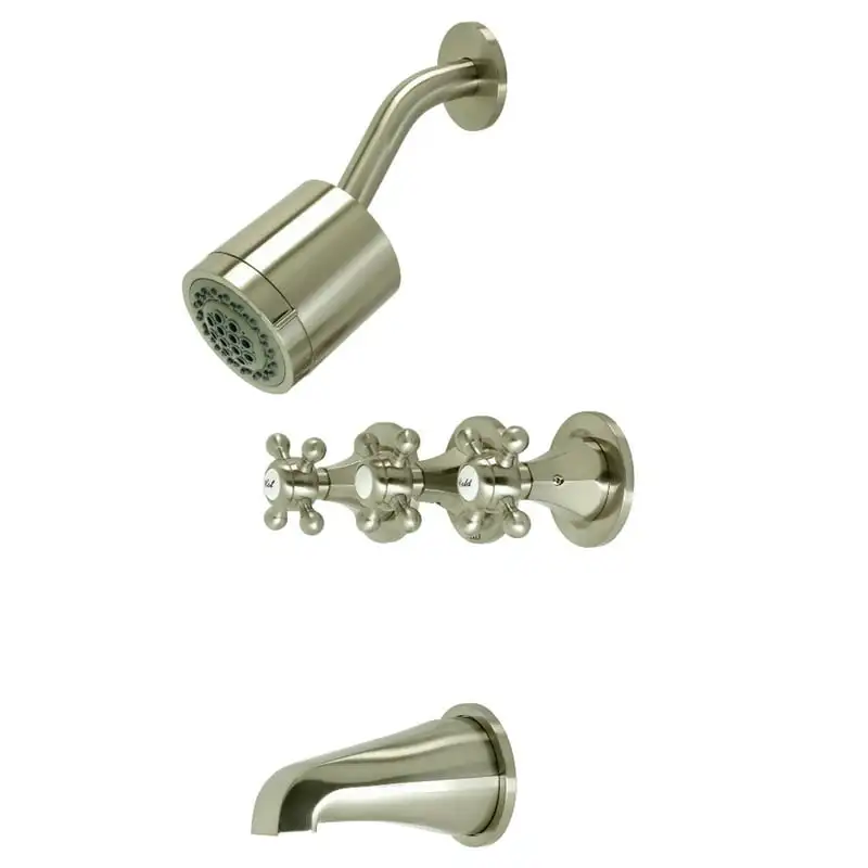 

Metropolitan Three-Handle Tub and Shower Faucet, Brushed Nickel